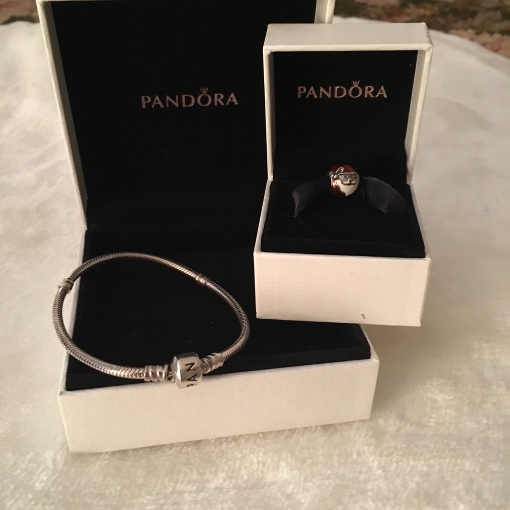 Pandora bracelet and Santa charm